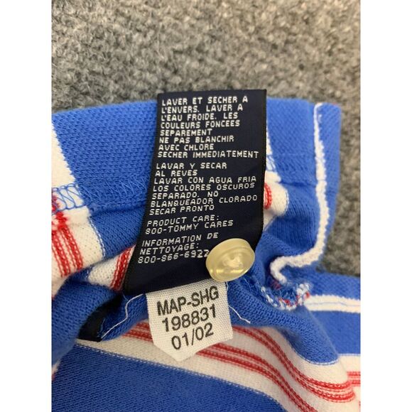 Vintage Tommy Hilfiger Pique Knit Polo Shirt Mens L Short Sleeve Stripe Pullover - Picture 7 of 8